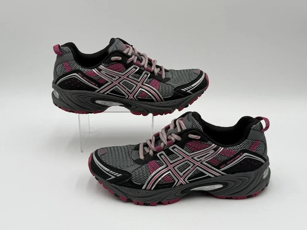 ASICS Gel-Venture 4 Women’s Size 7 Trail Running Shoes Black Pink